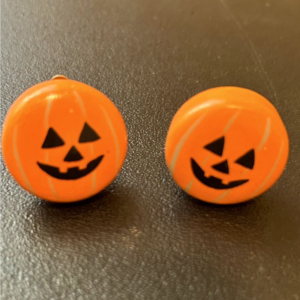 Halloween Pumpkin 🎃 Clip-On Earrings